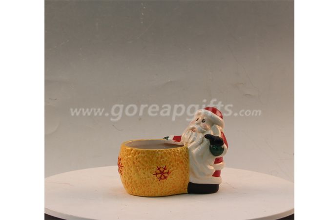 Christmas ceramic Vase and pot santaclaus design 