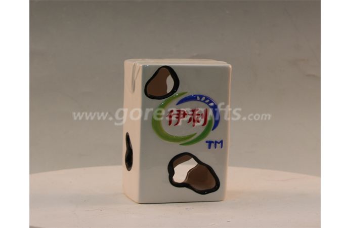 Ceramic milk box home decoration 