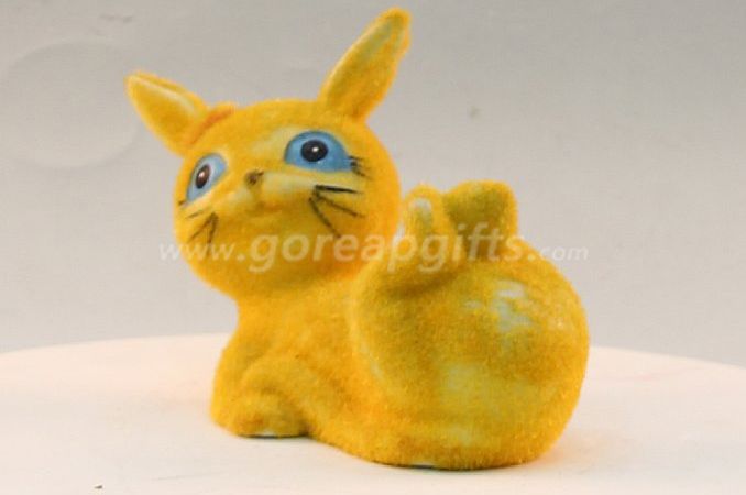 Yellow cat home decoration ceramic ware 