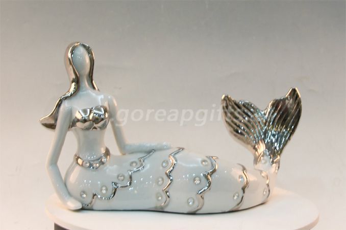 Mermaid ceramic ware home decoration 