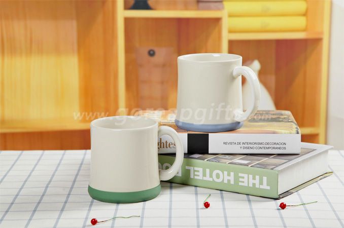 Color glazed 11 oz 300ml Imitation ceramic Enamel mugs wholesale ceramic coffee mugs with customs logo