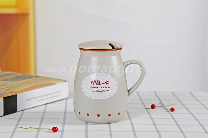 Grey  imitated Enamel yogurt  mug made of Ceramic, creative Advertising mug