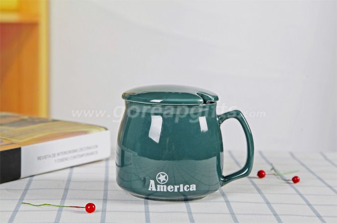 High quality promotional imitation enamel 9oz cereamic mug