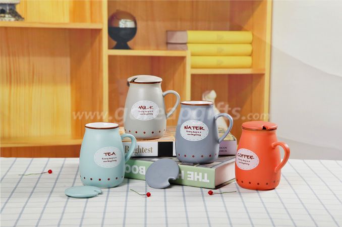 Factory Colorful imitated Enamel yogurt  mug made of Ceramic, creative Advertising mugs