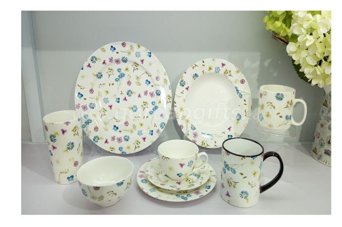 China factory wholesale custom dinnerware ceramic dinner set tableware 