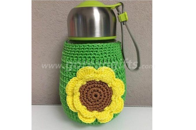 New Fashion  Knitted glass water bottle with knitted sleeve 