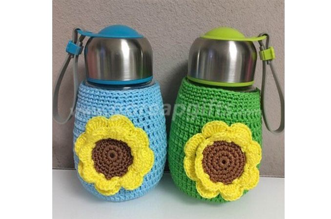 New Fashion  Knitted glass water bottle with knitted sleeve 