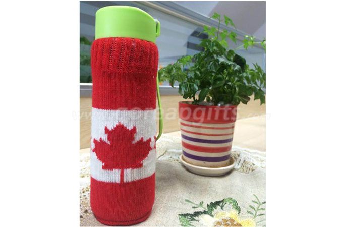 Wholesale knitted sleeve glass mug with glass bottle warmer 