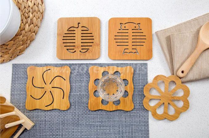 Eco-friendly Natural Bamboo Coaster for Coffee Mug Drink Coaster