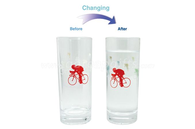 Promotion magic cold color change water glass cup