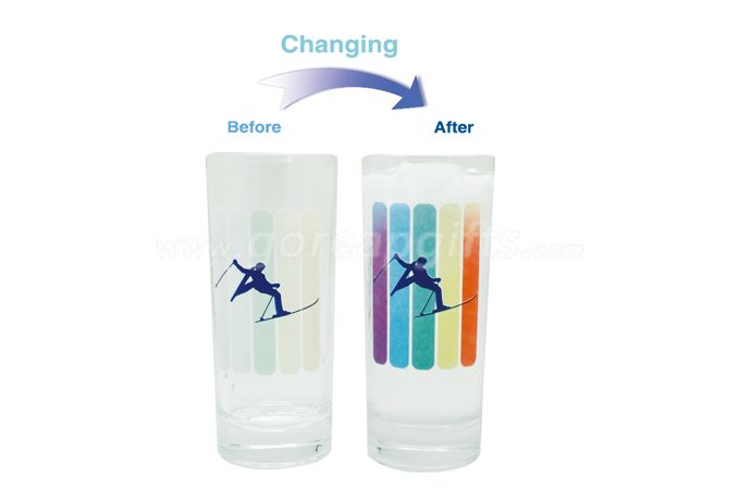 350ml promotion magic cold color change water glass cup