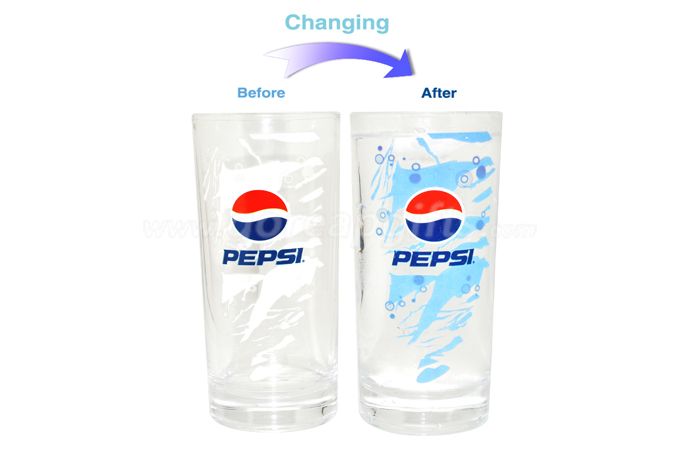 350ml Pepsi cold color changing magic glass 