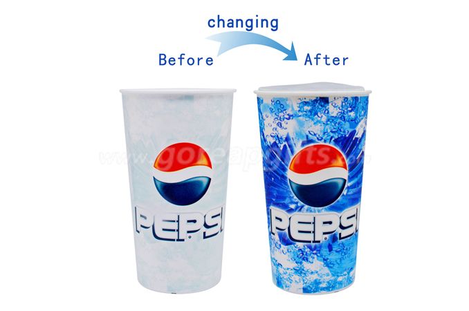 Magic plastic bevarage water beer cold color changing cup for sale