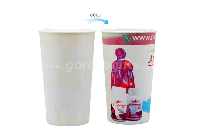 Magic plastic bevarage water beer cold color changing cup for sale