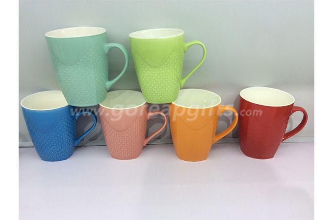 2018 New Best Fine Ceramic Embossed Coffee Mugs Porcelain Water Milk Mug